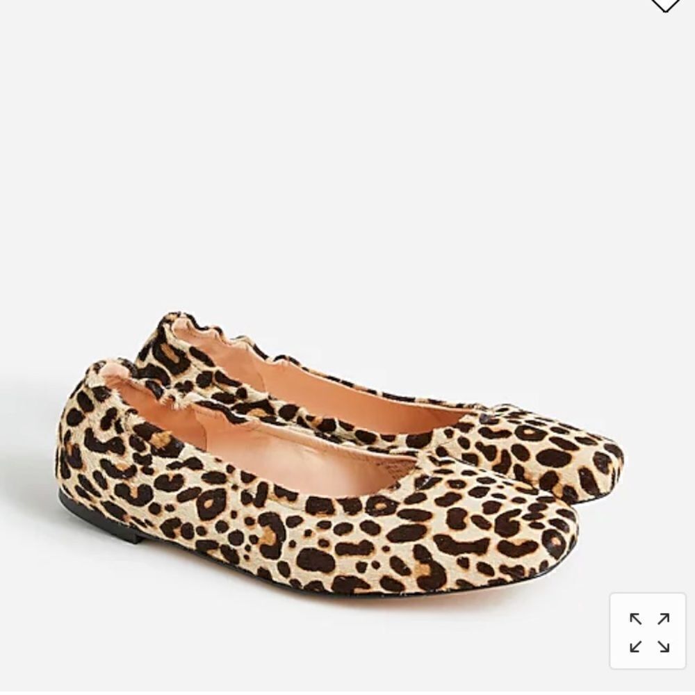 J. Crew Anya scrunchie ballet flats in calf hair*